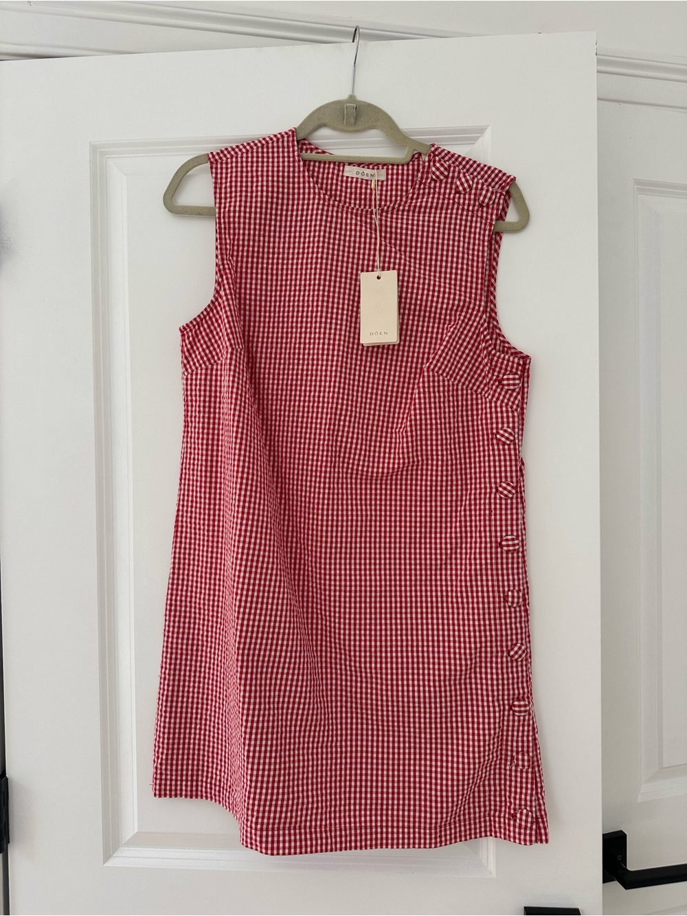 NWT DOEN CORALIE GINGHAM MINI DRESS | Size: 6